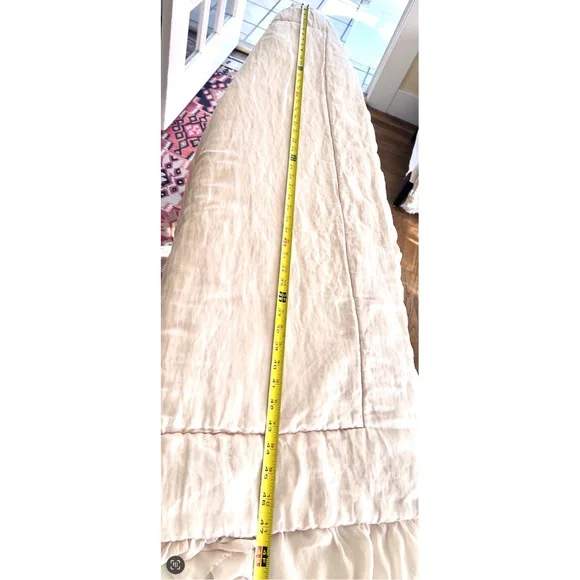 BELLA NOTTE Valentina Linen & Silk Padded Baby/Crib Quilt Blanket in Blush - Picture 9 of 9